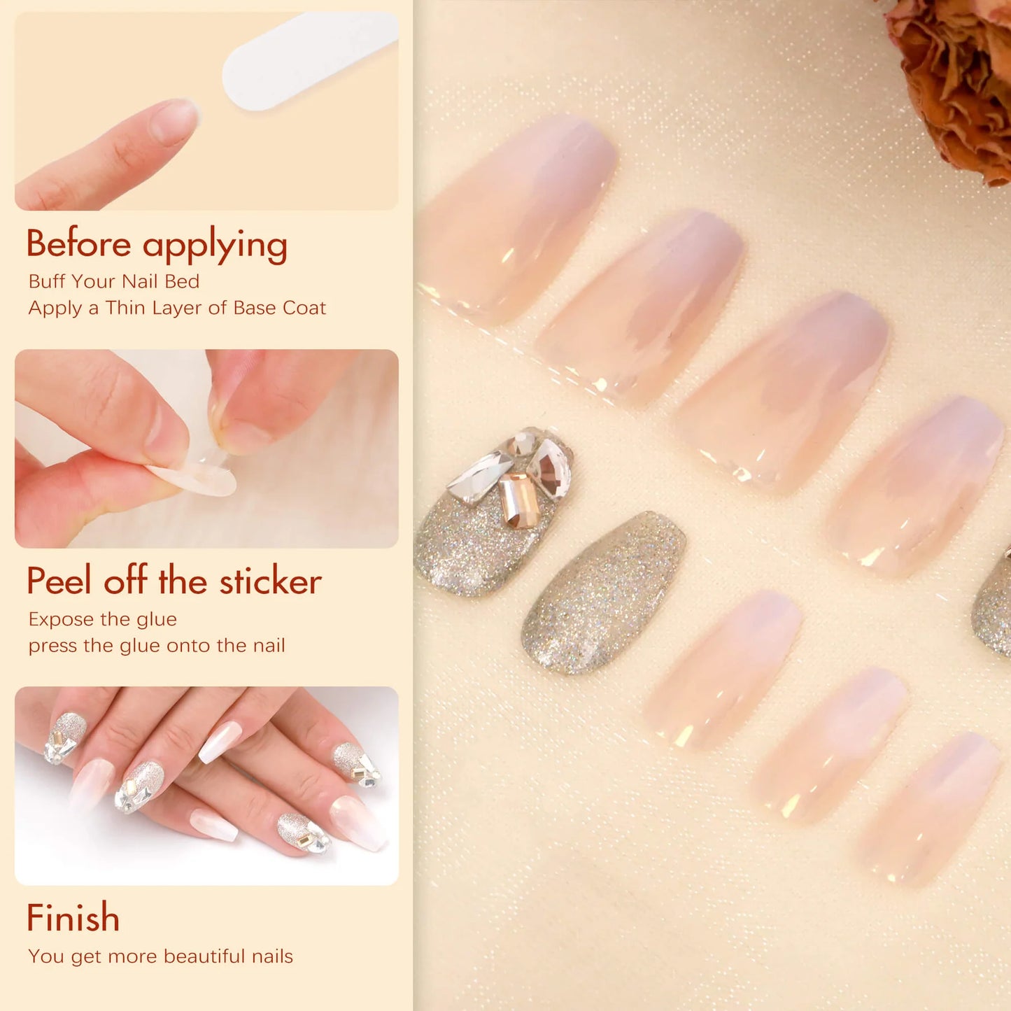 PRESS-ON Nails: Diamond Fragment